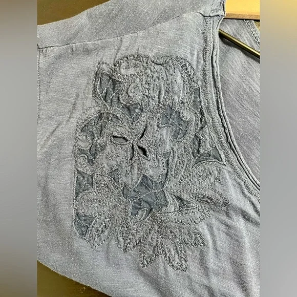 Embroidered Navy Top - Picture 3 of 7